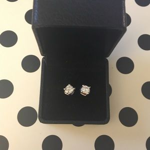 1.79 carat huge diamond stud earrings white gold